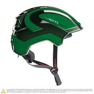 Schutzhelm PROTOS Integral Climber Oliv-Grünreflex mit integriertem Crash-Absorber und Kinnriemen für Klettereinsätze, Höheneinsätze, als Fahrradhelm oder Skihelm, Seitenansicht