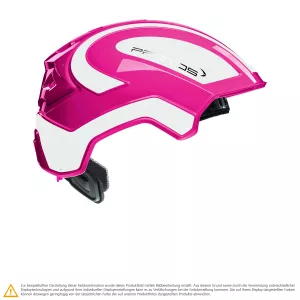 Schutzhelm PROTOS Integral Industry in Pink-Weissreflex für Hochbau, Tiefbau, Montage und Industrie, Seitenansicht