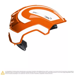 Schutzhelm PROTOS Integral Industry in Orange-Weiss für Hochbau, Tiefbau, Montage und Industrie, Seitenansicht