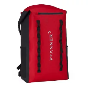 Rucksack Pfanner Dry Workbag in rot-schwarz Vorderansicht